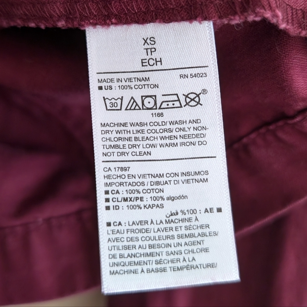 NWT🏷️ Old Navy Utility Bomber Jacket, Wine Burgundy, XS - Picture 15 of 16